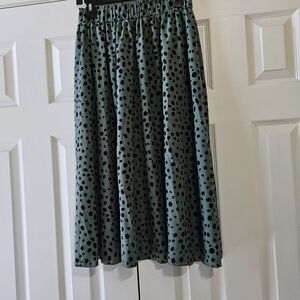 SHEIN Black Polka Dot A-Line Skirt
